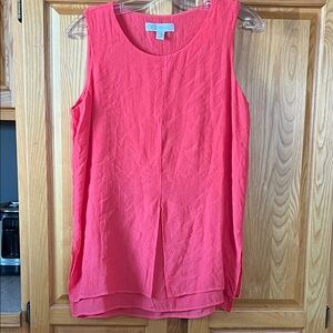 Chic Coral Sleeveless Top